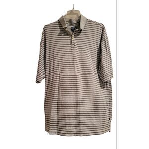 Callaway 100% Cotton Men's Striped‎ Short Sleeve Golf Polo Golf Shirt Size XL